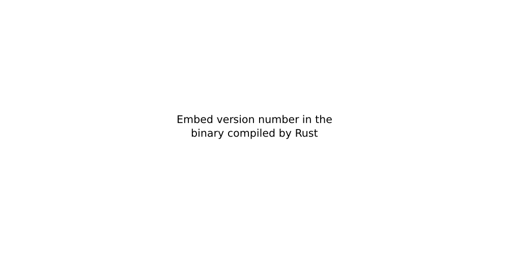 Embed version number in the binary compiled by Rust