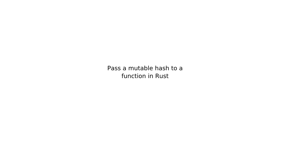 Pass a mutable hash to a function in Rust